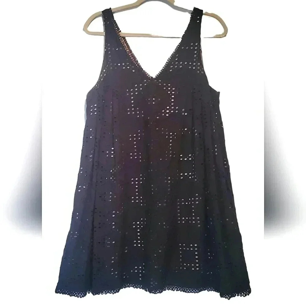Anthropologie Maeve Eyelet Swing Dress size M